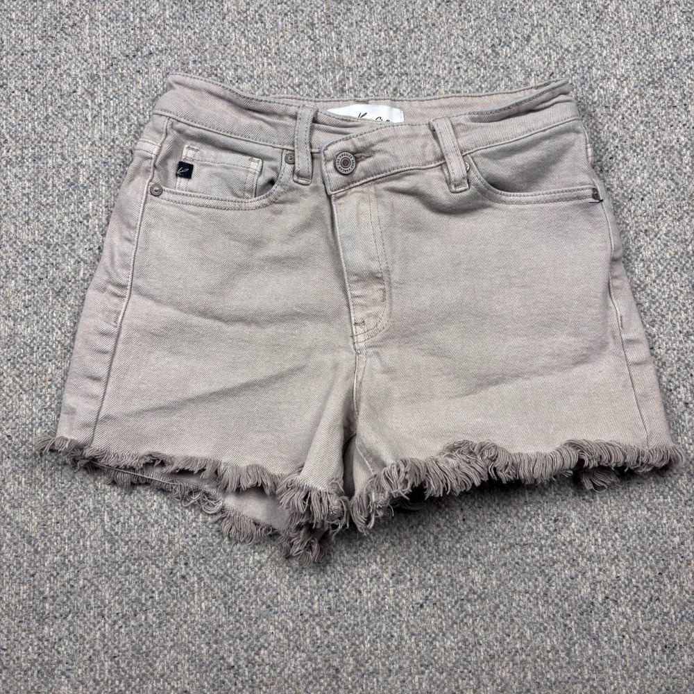 Kancan High Rise 90's Crossover Denim Shorts (Tan) Women's Sz‎ 0
